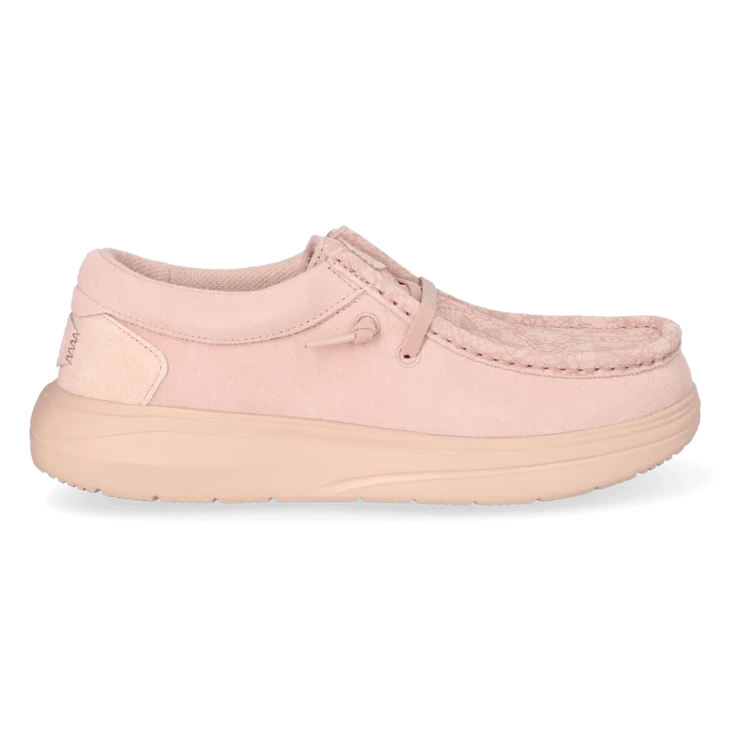 Wendy Comf Suede Lace Print Dames Instappers Rose Dust