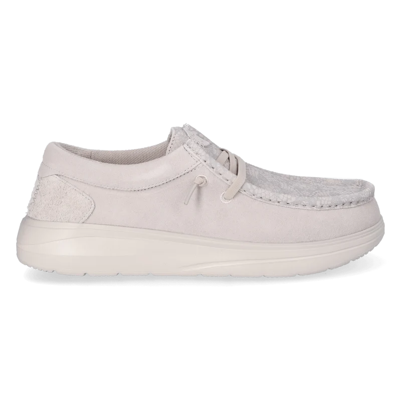 Wendy Comf Suede Lace Print Dames Instappers Lilac