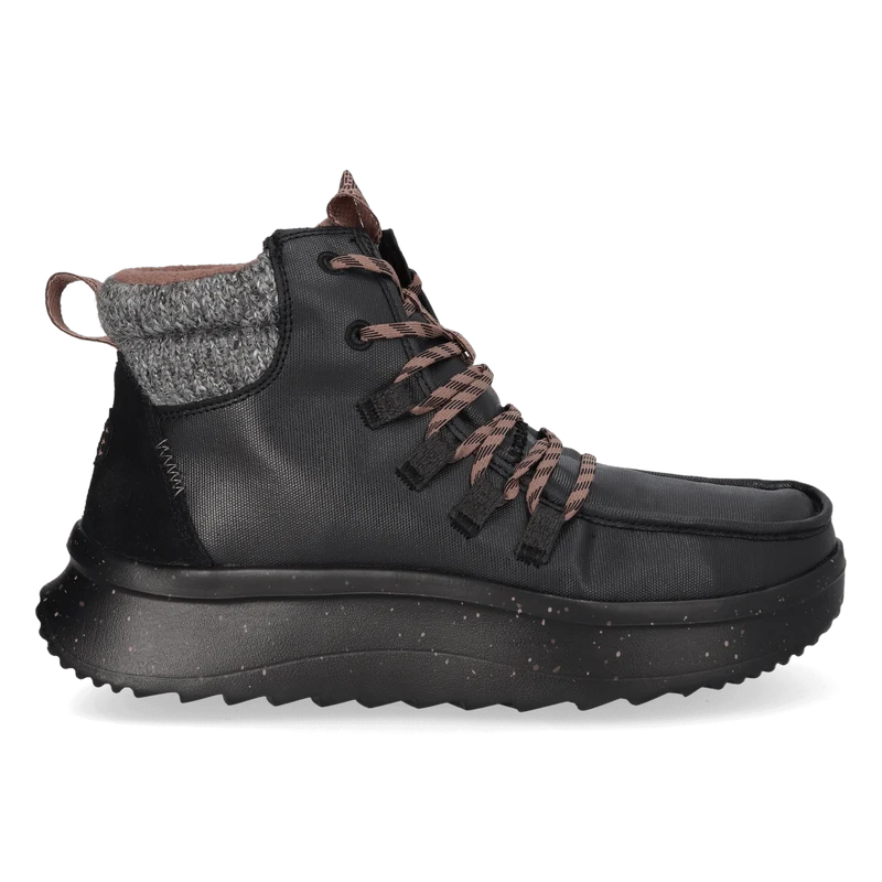 Wendy Peak Apres Coated Canvas Dames Boots Black/Black