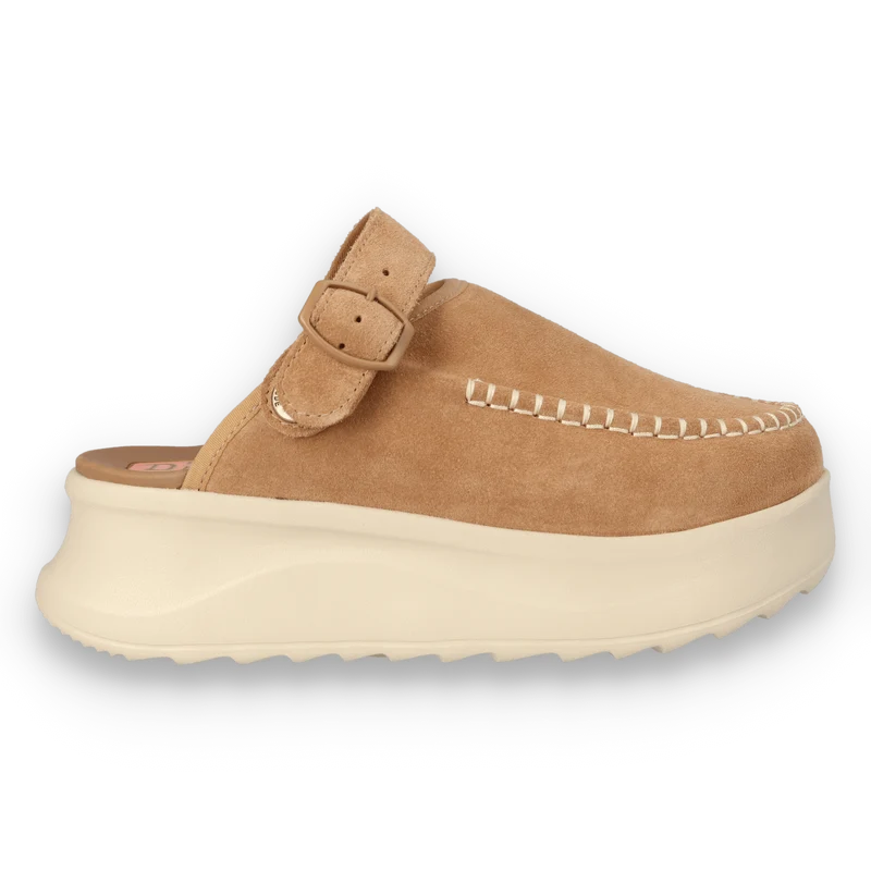Delray Clog Suede Dames Instappers Tan