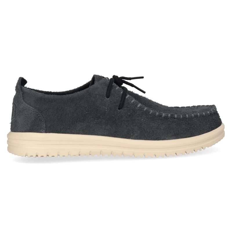 Wally NXT Moc Heren Mocassins Suede Black/Wood Ash