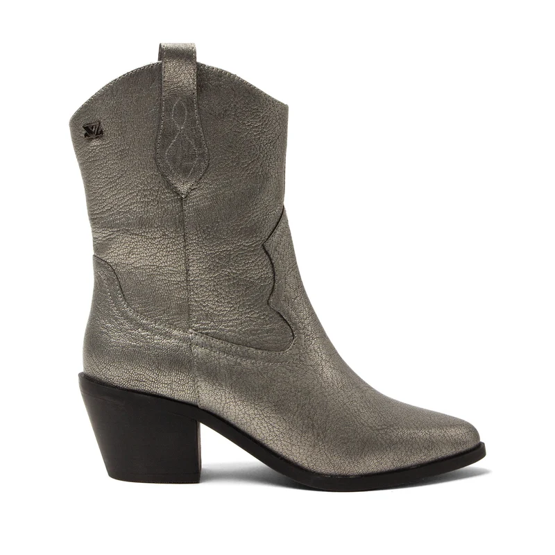 Lu Dames Cowboy Laarzen Leer Silver