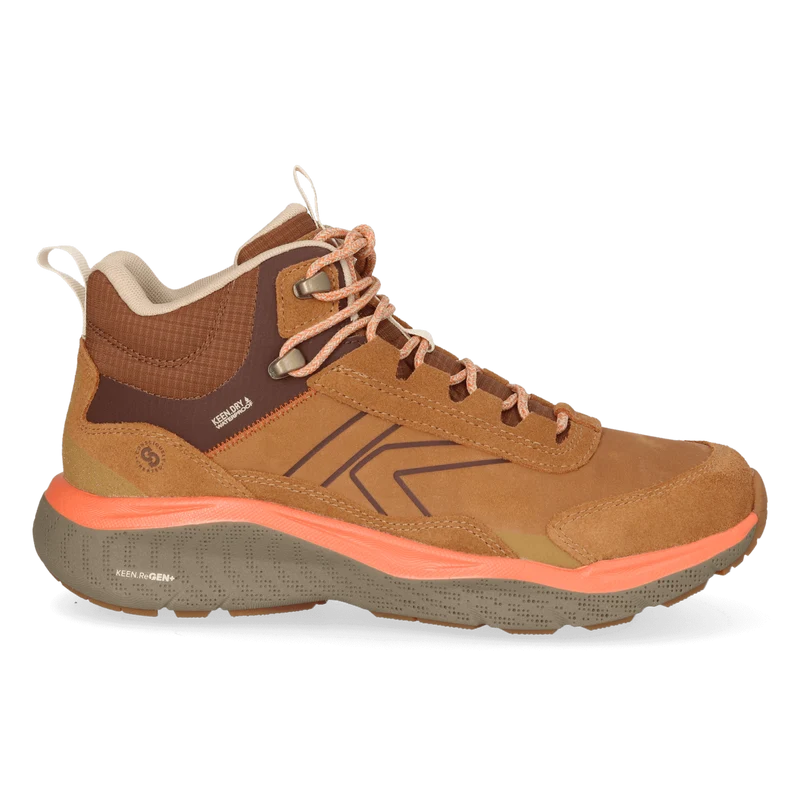 Leiki Mid Leather Dames Wandelschoenen Chipmunk/Bison