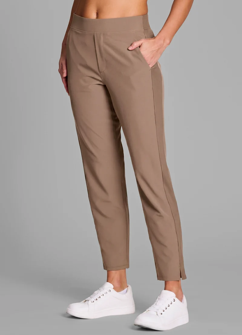City Stretch Ribbed Ankle Pant