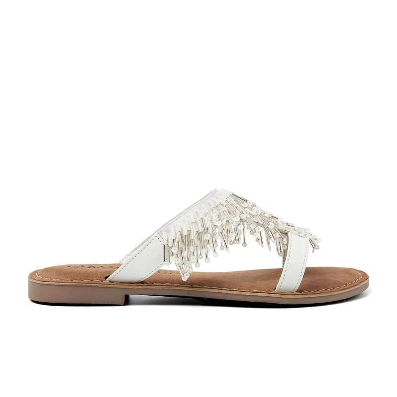 Freya Dames Slippers Leer White