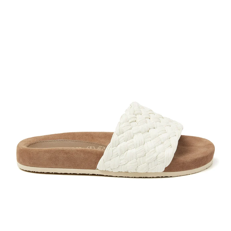 Dames Slippers Raffia 75.860 Off-White