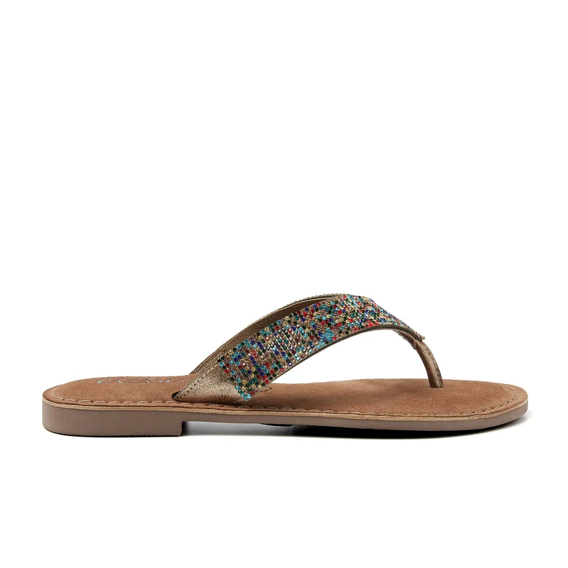 Ilja Dames Slippers Leer Multi
