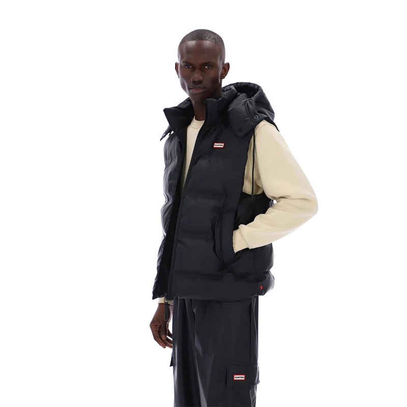 Alistar Sonic Welded PU Puffer Gilet Hunter Black
