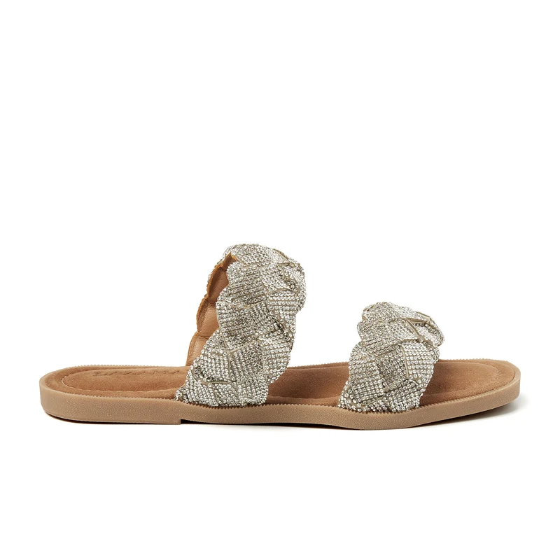 Estelle Dames Slippers Silver