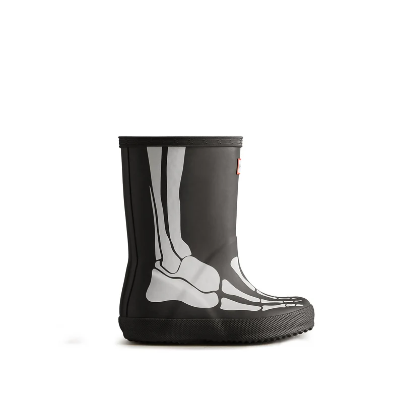 Original Kids First Classic Skeleton Print Wellington Boots