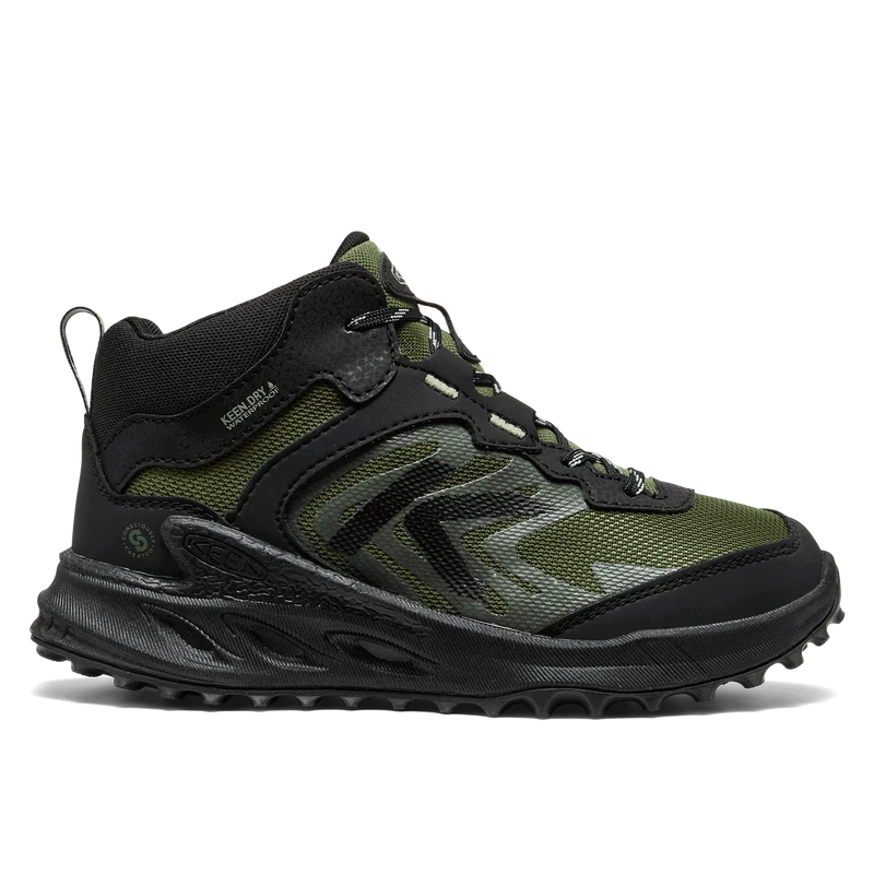 Zionic Mid Older Kids Wandelschoenen Black/Bronze Green