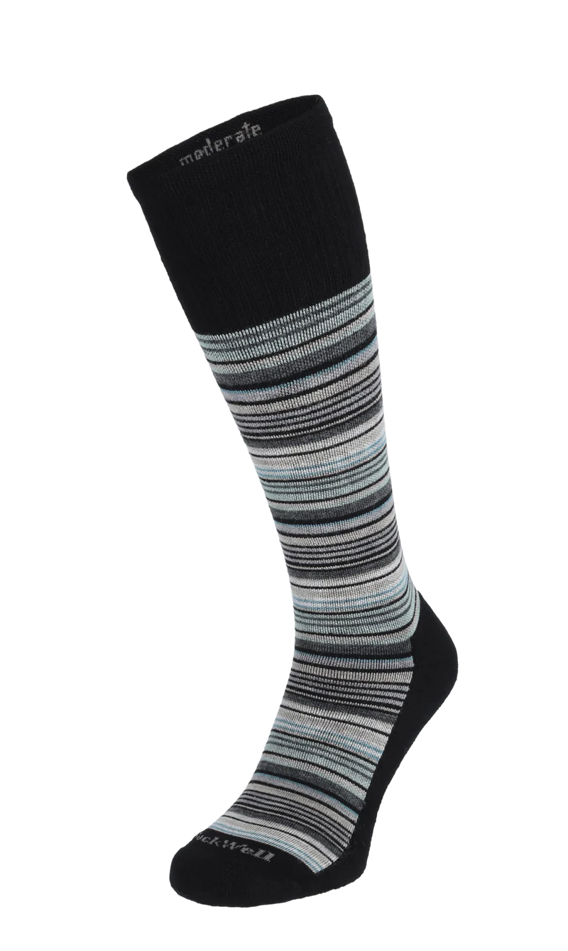 Sunset Stripe Heren Compressiekousen Klasse 1 Black