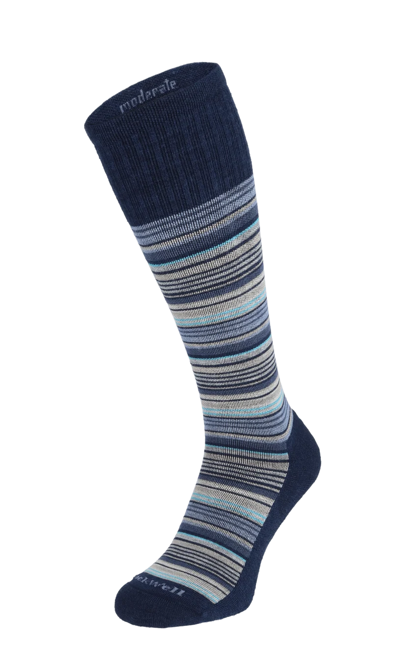 Sunset Stripe Heren Compressiekousen Klasse 1 Navy