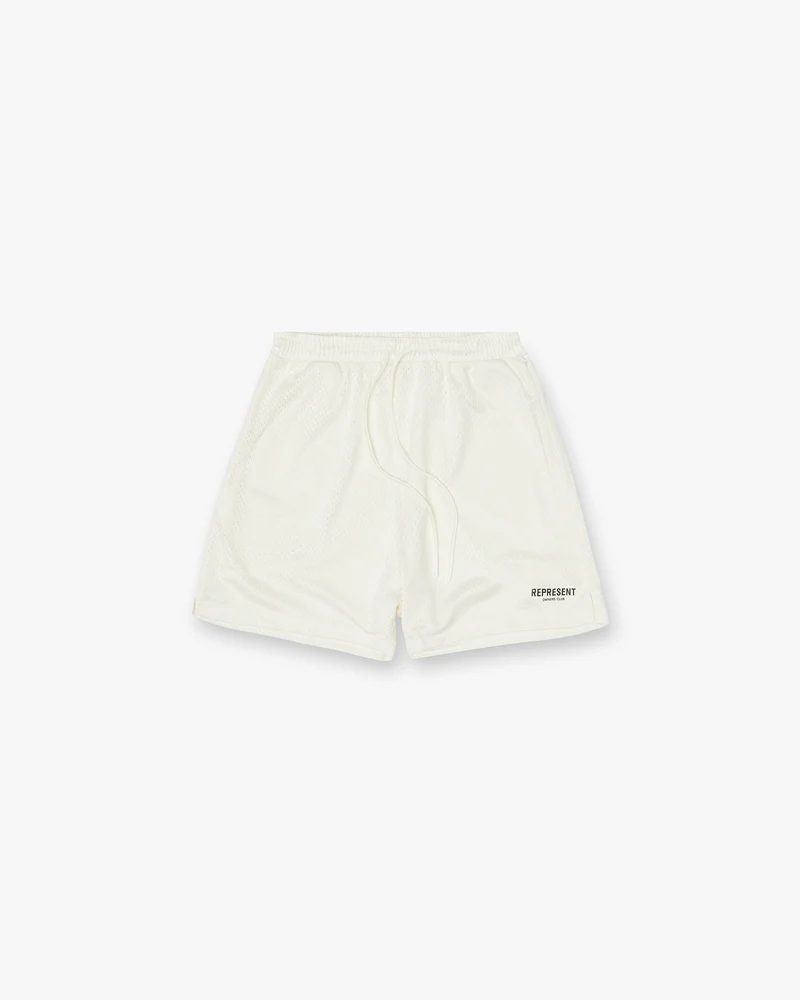 Represent Owners Club Mesh Shorts - Flat White
