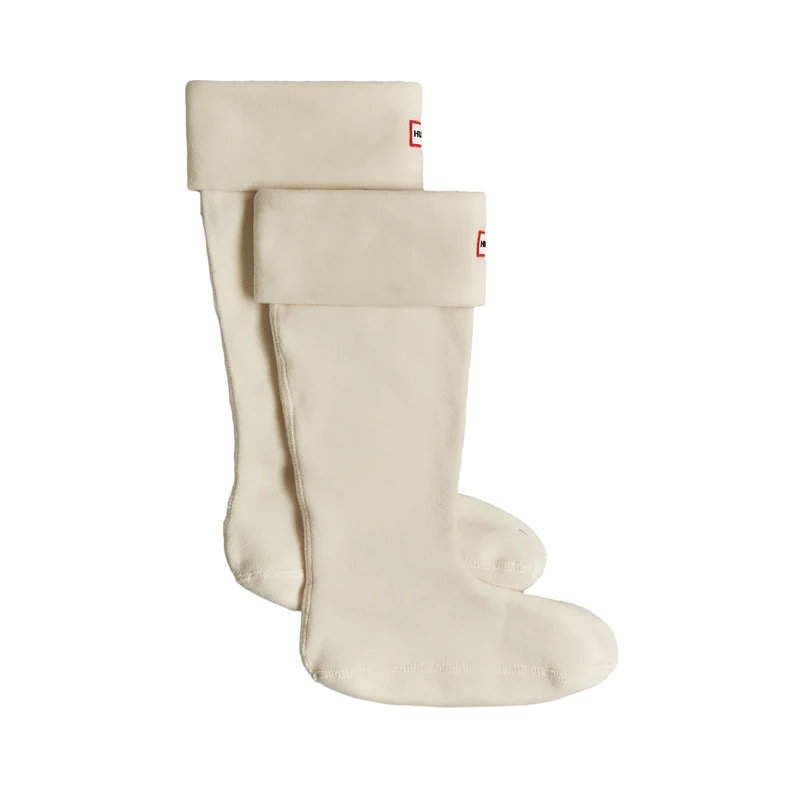 Recycled Fleece Tall Boot Socks Hunter White