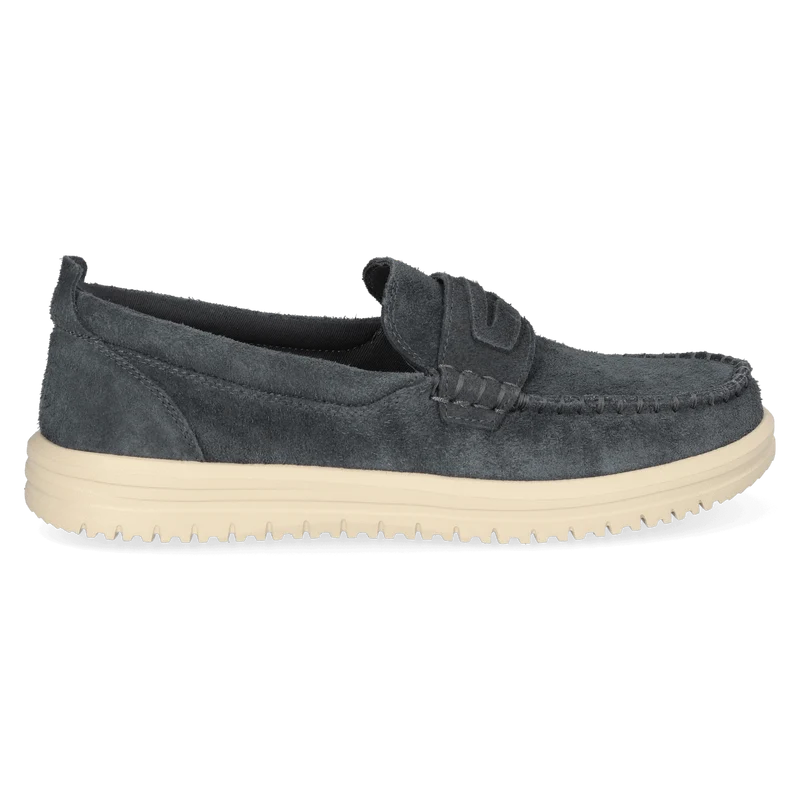 Wally NXT Heren Loafers Suede Black/Wood Ash