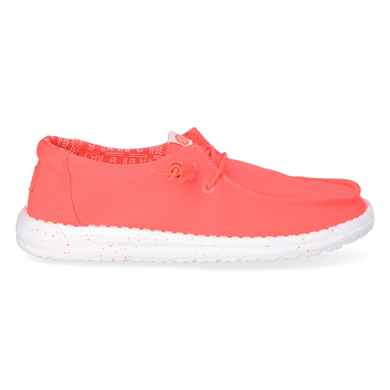 Wendy Stretch Canvas Dames Instappers Fiery Coral