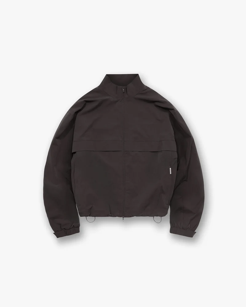 Initial Nylon Track Jacket - Coffee