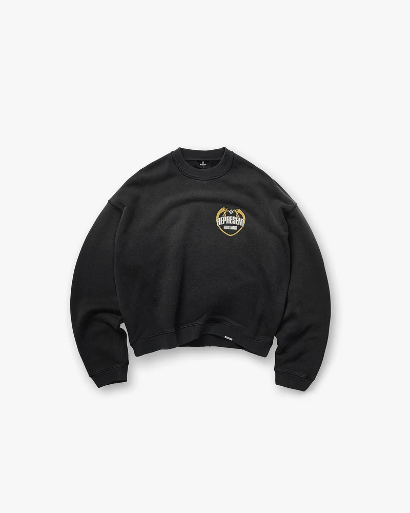 Angel Border Sweater - Stained Black