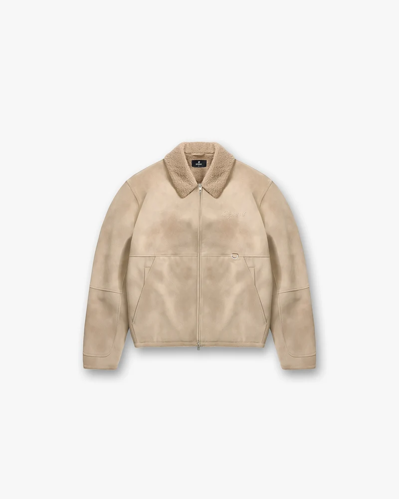 Faux Shearling Jacket - Cafe