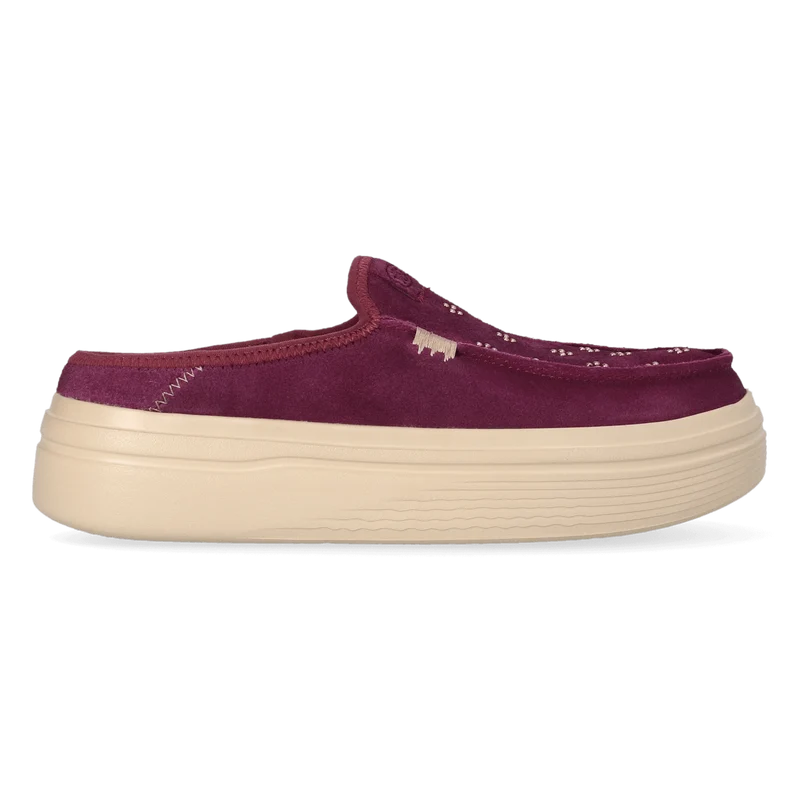 Austin Lift Suede Stud Dames Instappers Fig Purple
