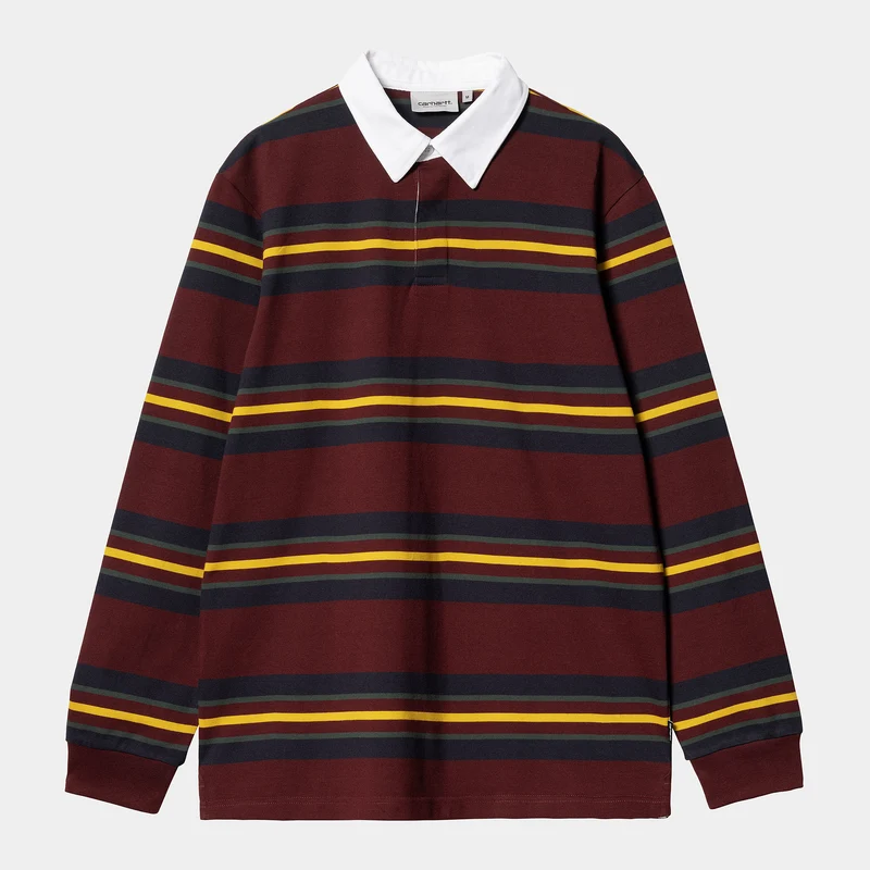 Carhartt WIP Oregon rugbyshirt met lange mouwen voor heren - bordeaux
