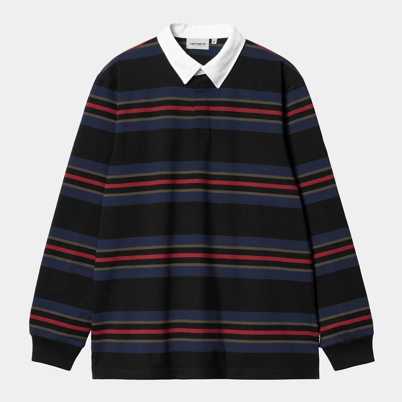 Carhartt WIP Oregon rugbyshirt met lange mouwen voor heren - zwart