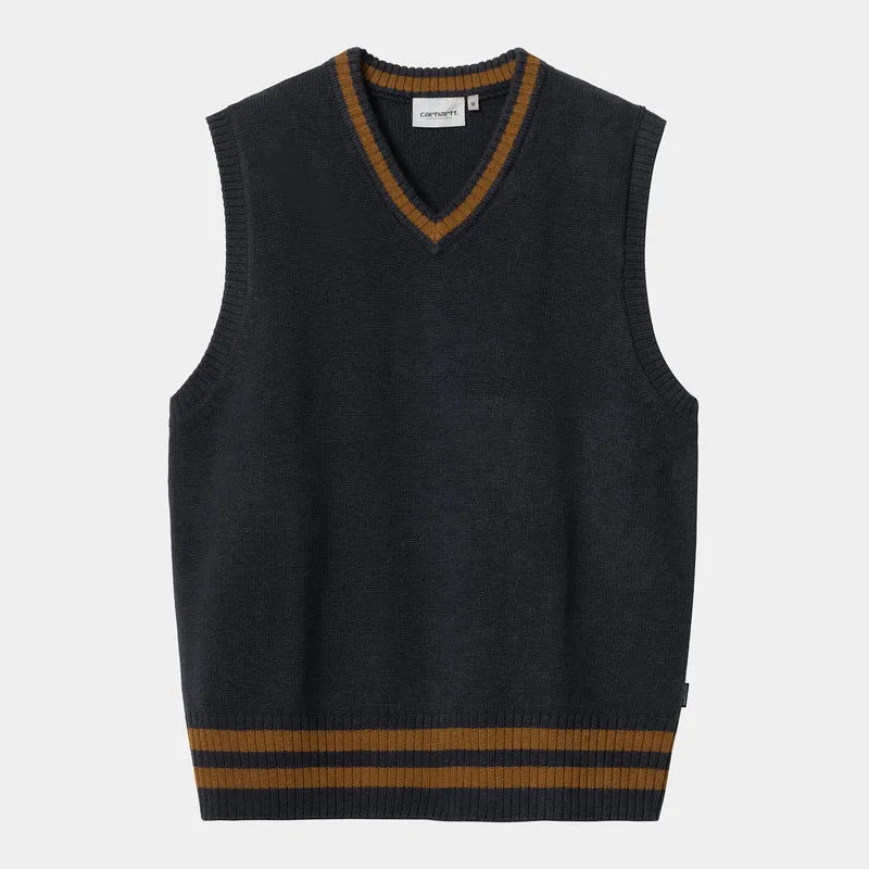 Carhartt WIP Heren Stanford Vest Trui - Marine / Diep Hamilton Bruin