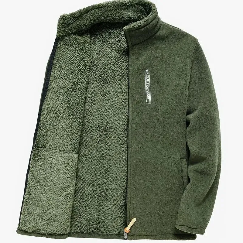 Heren fleece gevoerde jas met rits