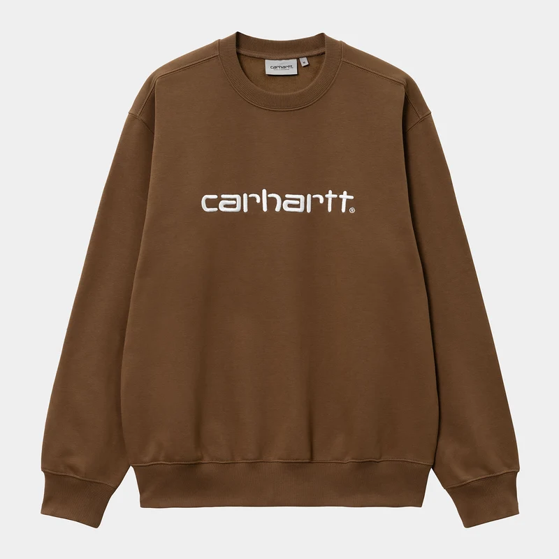 Carhartt WIP HEREN Carhartt WIP Sweattop - Tamarinde / Wit