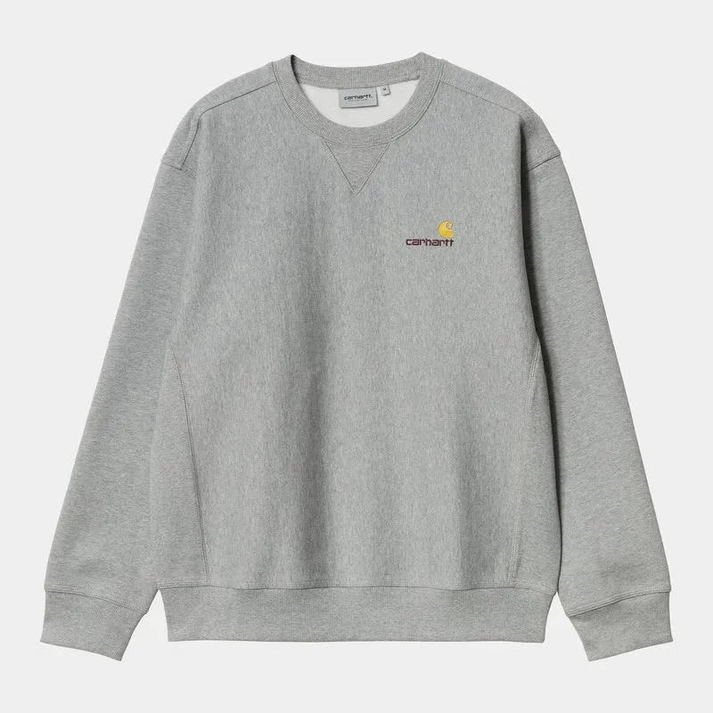 Carhartt WIP HEREN American Script Sweattop - Grijs Heather