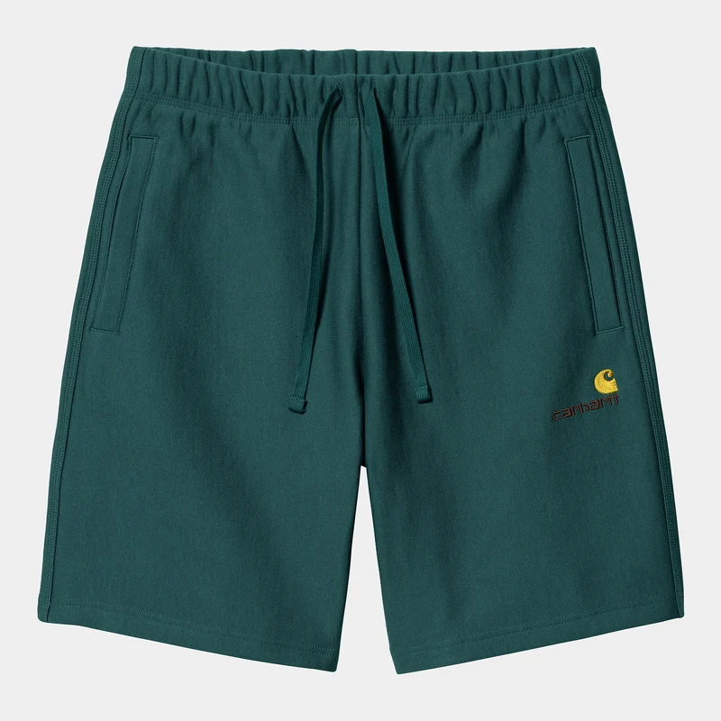 Carhartt WIP HEREN American Script Sweat Short - Botanic