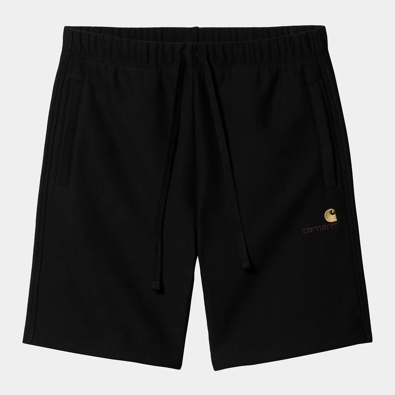 Carhartt WIP HEREN American Script Sweatshort - Zwart