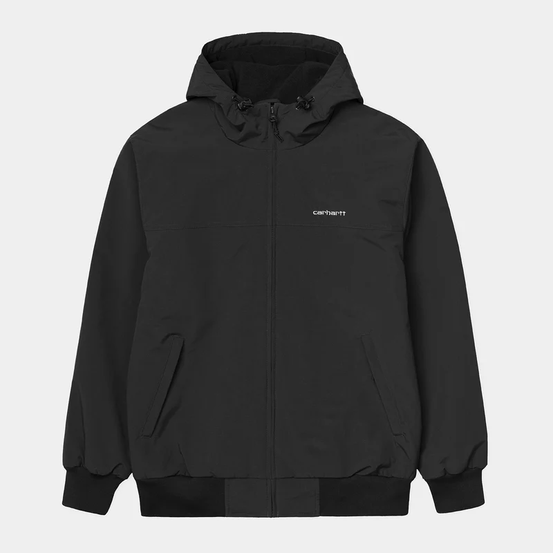 Carhartt WIP Zeiljack met capuchon voor heren - zwart / wit
