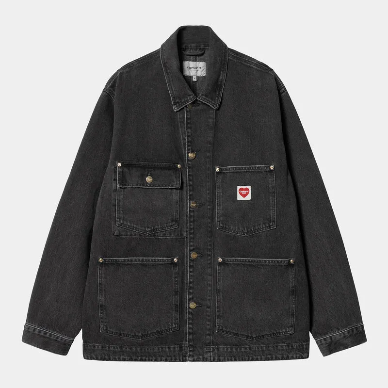 Carhartt WIP Nash Stone Washed-jack voor heren - zwart