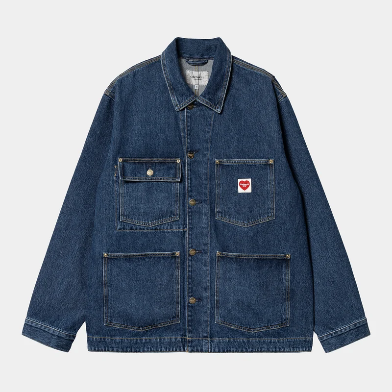 Carhartt WIP Nash Stone Washed-jack voor heren - blauw