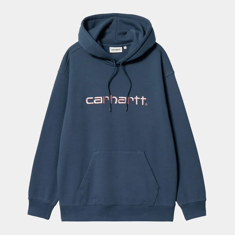 Carhartt WIP DAMES Carhartt Sweathoodie - Inktvis / Glazig Roze