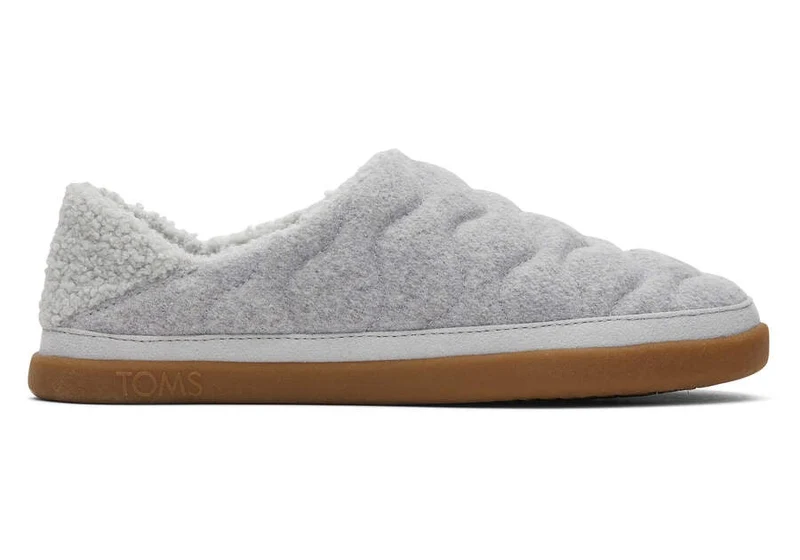 TOMS Dames Ezra gewatteerde pantoffels - regendruppelgrijs