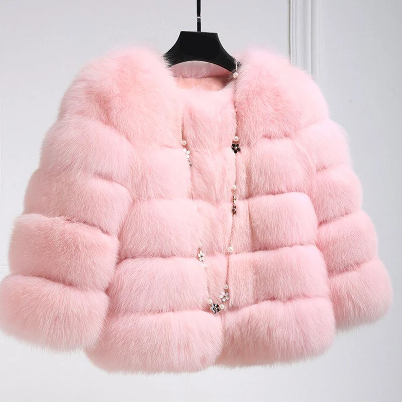 Fluffy Damesjas van imitatiebont