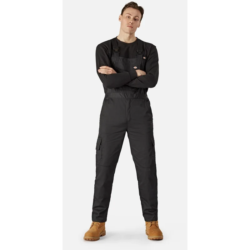Dickies Heren alledaagse slabbetje en brace - zwart