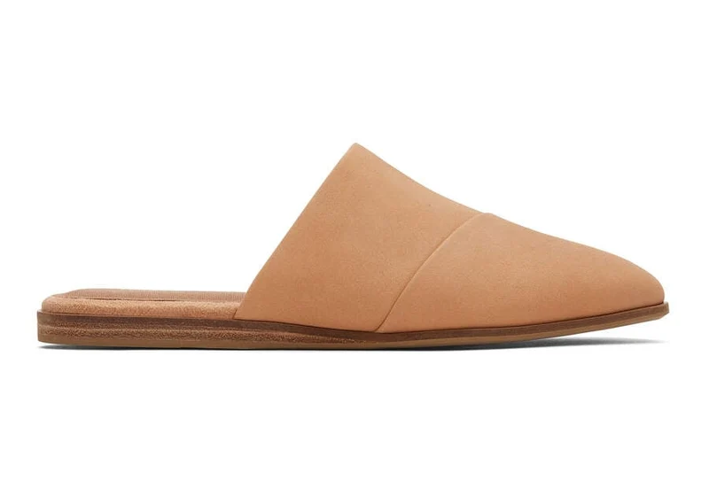 TOMS Damesjade leren pantoffels - honing