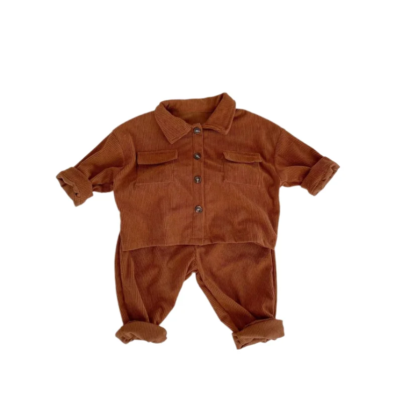 Kinder Set Corduroy Comfortabel Ademend