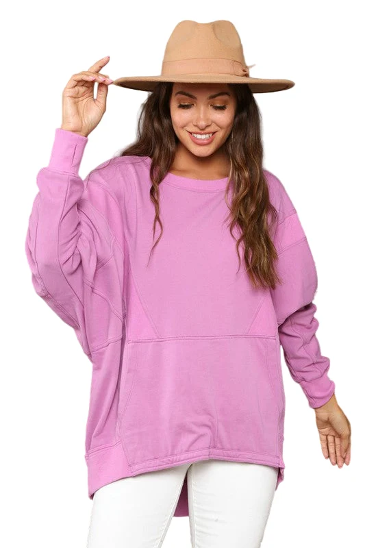 Dames Sweatshirt Contrast Franse Terry