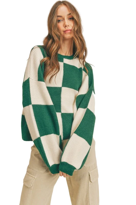 Oversized Pullover Ruitpatroon