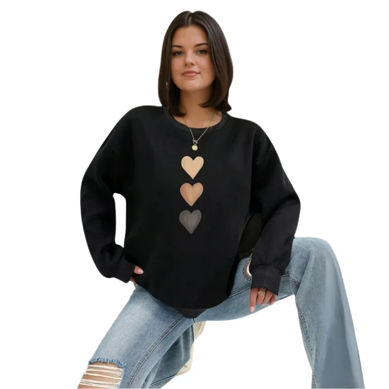 Dames Pullover met Hart Gradient Casual Comfort