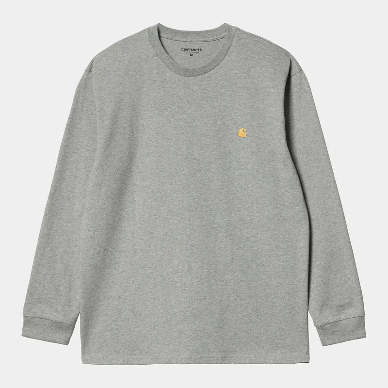 Carhartt WIP Heren Chase T-shirt met lange mouwen - Grijs Heather