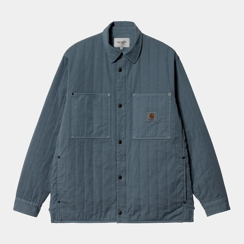 Carhartt WIP Heren Skyler overhemdjack - Stormblauw kledingstuk geverfd