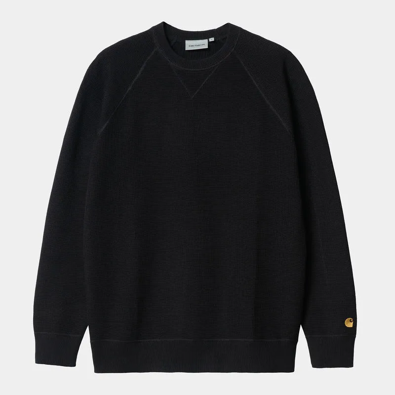 Carhartt WIP Heren Chase gebreide trui - zwart