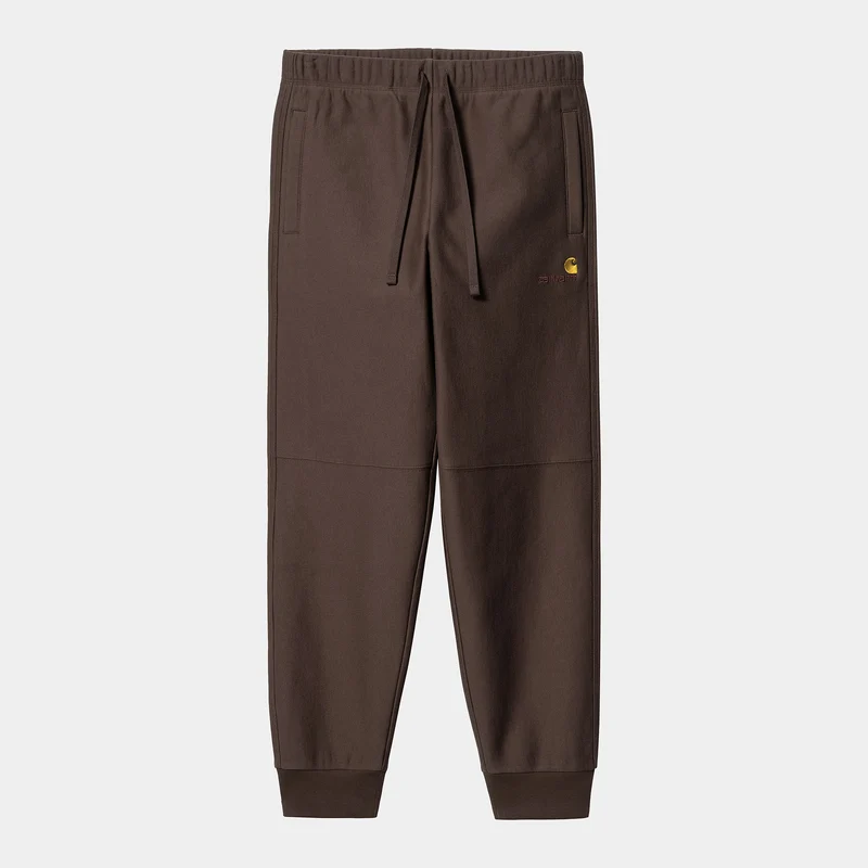 Carhartt WIP HEREN American Script Joggingbroek - Tabak