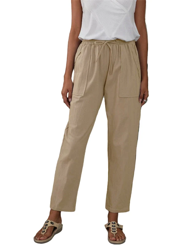 Dames Loungebroek met Elastische Taille en Zak